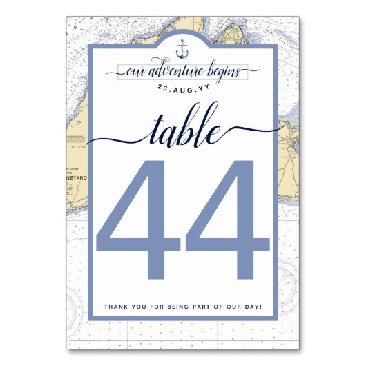 Traditionele Nautical Martha's Vineyard | 40 s Kaart (Achterkant)