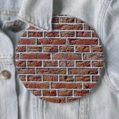 Traditionele Nederlandse Brickwork-foto Ronde Button 6,0 Cm (In situ)