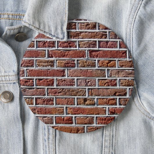Traditionele Nederlandse Brickwork-foto Ronde Button 6,0 Cm (In situ)