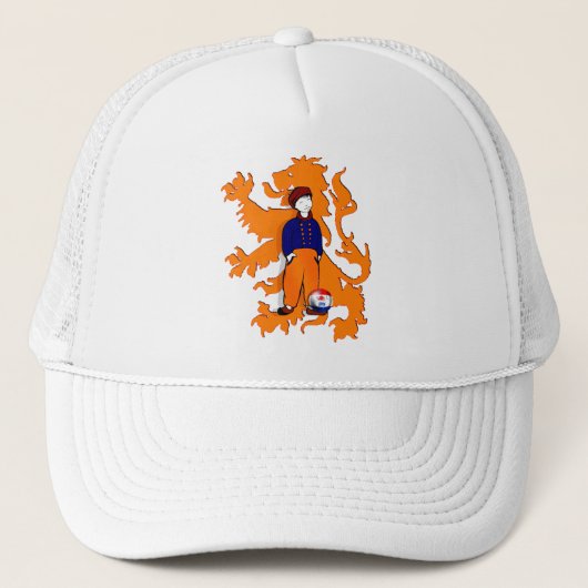 Traditionele Nederlandse Clogs Lion Gear Trucker Pet (Voorkant)