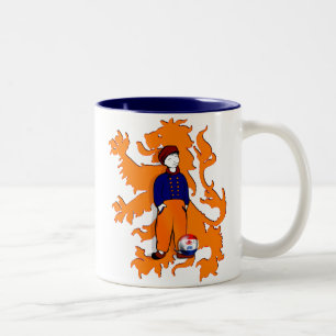 Traditionele Nederlandse Clogs Lion Gear Tweekleurige Koffiemok