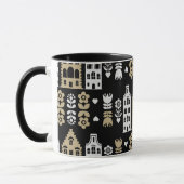 Traditionele Nederlandse Folk Art Print Mok (Links)
