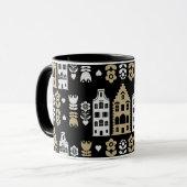 Traditionele Nederlandse Folk Art Print Mok (Voorkant links)