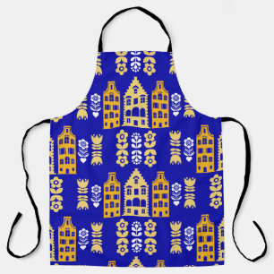 Traditionele Nederlandse Folk Art Print Schort