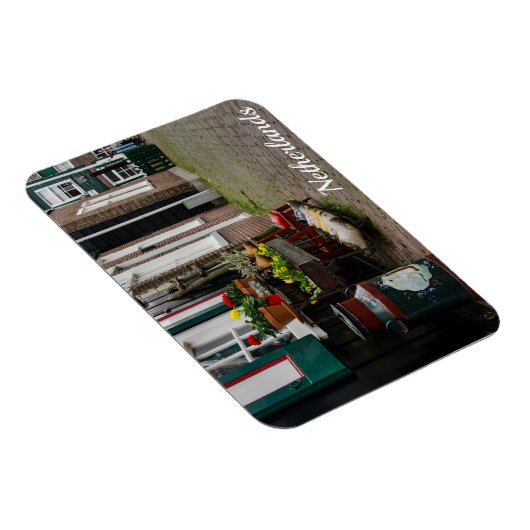 Traditionele nederlandse klompen op straat magneet (Rechterzijde)