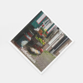 Traditionele Nederlandse klompen op straat Servet (Hoek)