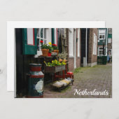 Traditionele Nederlandse klompen op straatkaart (Voorkant / Achterkant)