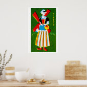 Traditionele Nederlandse vrouw - Matchbox Print (Keuken)