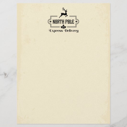 Traditionele "Nice List" brief van Santa (Achterkant)