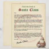 Traditionele "Nice List" brief van Santa (Voorkant / Achterkant)