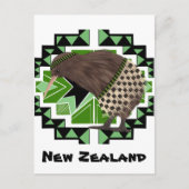 Traditionele Nieuw-Zeelandse nationale vogel- kiwi Briefkaart (Voorkant)