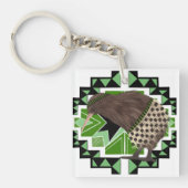 Traditionele Nieuw-Zeelandse nationale vogel- kiwi Sleutelhanger (Voorkant)