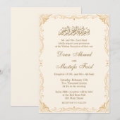 Traditionele Nikkah Moslim Trouwkaarten Kaart (Voorkant / Achterkant)
