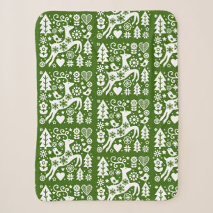 Traditionele Noordse Kerstversiering Sherpa Deken