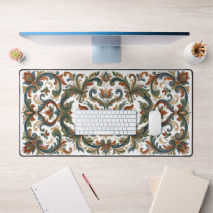 Traditionele Noorse Rosemaling Bloemkunst op Maat Bureaumat