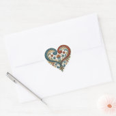 Traditionele Noorse Rosemaling Stickers (Envelop)