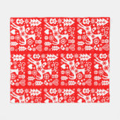 Traditionele Nordic Christmas Decor Fleece Deken (Voorkant (Horizontaal))