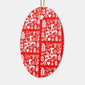 Traditionele Nordic Christmas Decor Keramisch Ornament (Links)