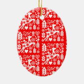 Traditionele Nordic Christmas Decor Keramisch Ornament (Achterkant)
