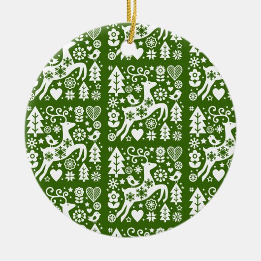 Traditionele Nordic Christmas Decor Keramisch Ornament (Voorkant)