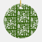 Traditionele Nordic Christmas Decor Keramisch Ornament (Achterkant)