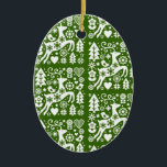 Traditionele Nordic Christmas Decor Keramisch Ornament<br><div class="desc">Noordse en Scandinavische geïnspireerde originele volkskunst design. © Copyright VERHEFFEN Zazzle. Alle rechten voorbehouden. Zie Collectie.</div>