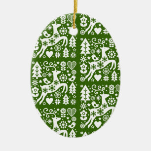 Traditionele Nordic Christmas Decor Keramisch Ornament
