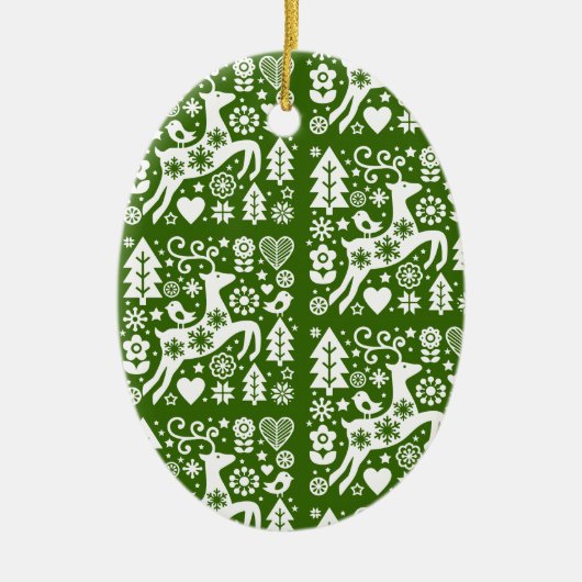 Traditionele Nordic Christmas Decor Keramisch Ornament (Voorkant)