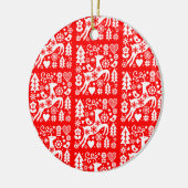 Traditionele Nordic Christmas Decor Keramisch Ornament (Links)