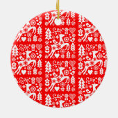 Traditionele Nordic Christmas Decor Keramisch Ornament (Achterkant)