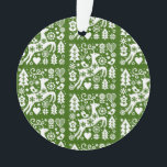 Traditionele Nordic Christmas Decor Ornament<br><div class="desc">Noordse en Scandinavische geïnspireerde originele volkskunst design. © Copyright VERHEFFEN Zazzle. Alle rechten voorbehouden. Zie Collectie.</div>