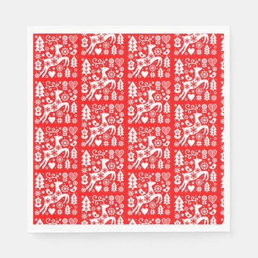 Traditionele Nordic Christmas Decor Servet (Voorkant)