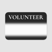 Traditionele, nostalgische "VOLUNTEER"-naamtag Naamplaatje (Voorkant)