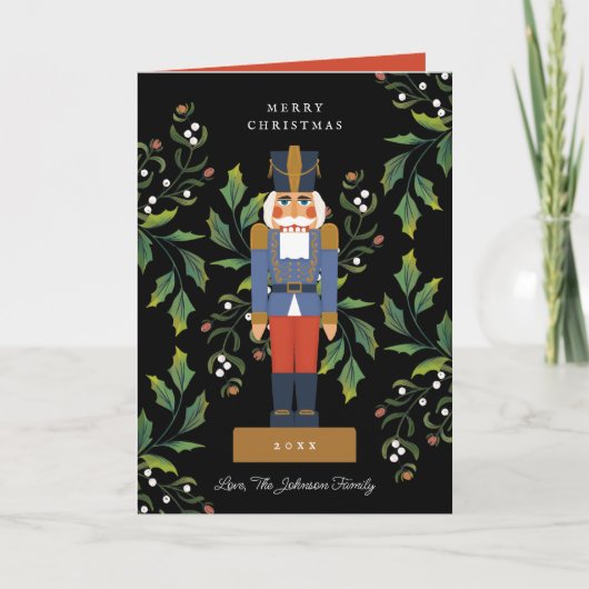 Traditionele Notenkraker Feestdagen Kaart (Voorkant)
