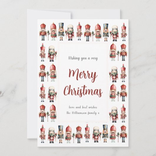 Traditionele Notenkraker Kerst Vakantie kaart (Voorkant)