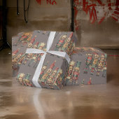 Traditionele Notenkraker Soldaten Taupe Brown Cadeaupapier