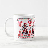 Traditionele Oekraïense borduurmeisjes Koffiemok (Links)