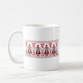 Traditionele Oekraïense borduurmeisjes Koffiemok (Links)