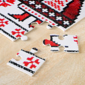 Traditionele Oekraïense borduurmeisjes Legpuzzel (Zijkant)