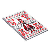 Traditionele Oekraïense borduurmeisjes Notitieboek (Rechterzijde)