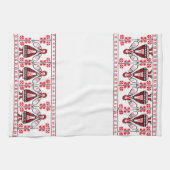 Traditionele Oekraïense borduurmeisjes Theedoek (Horizontaal)