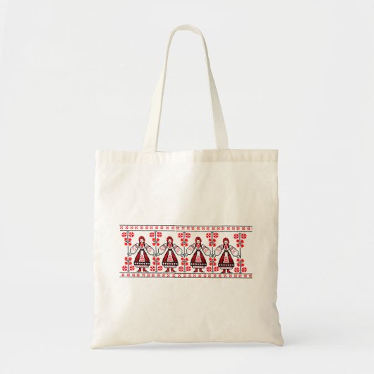Traditionele Oekraïense borduurmeisjes Tote Bag (Voorkant)