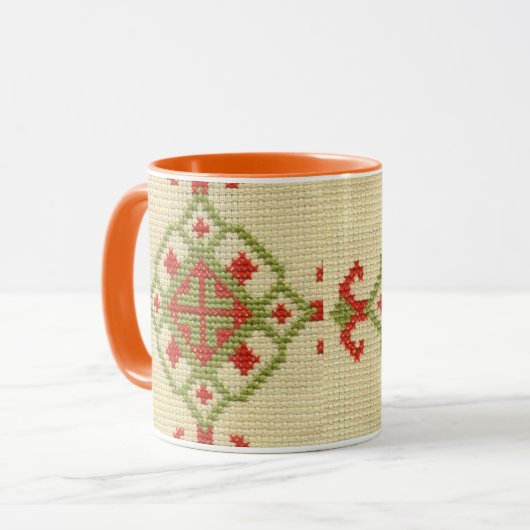 Traditionele Oekraïense borduurwerk Mok (Voorkant links)