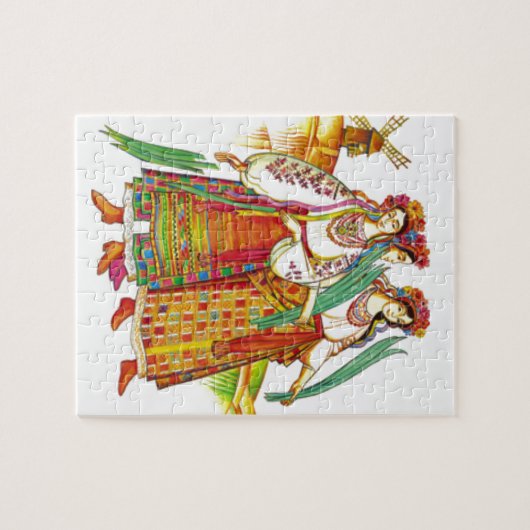 Traditionele Oekraïense dress uit Kyivschyna Legpuzzel (Horizontaal)