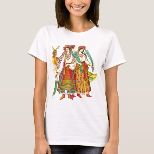 Traditionele Oekraïense dress uit Kyivschyna T-shirt (Voorkant)