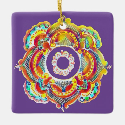 Traditionele oekraïnse folkdecor keramisch ornament (Voorkant)