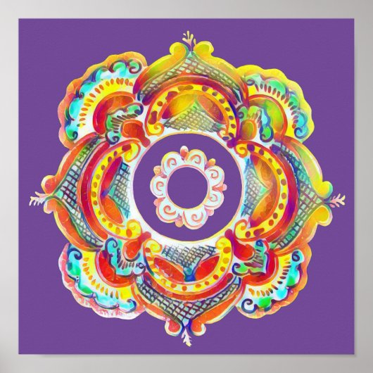 Traditionele oekraïnse folkdecor poster (Voorkant)