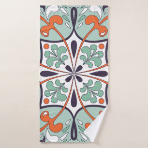 Traditionele oosterse bloementornament, Marokkaans Badhanddoek