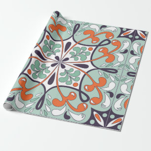 Traditionele oosterse bloementornament, Marokkaans Cadeaupapier