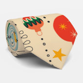 Traditionele ornamenten  beige patroon Retro Stropdas (Opgerold)